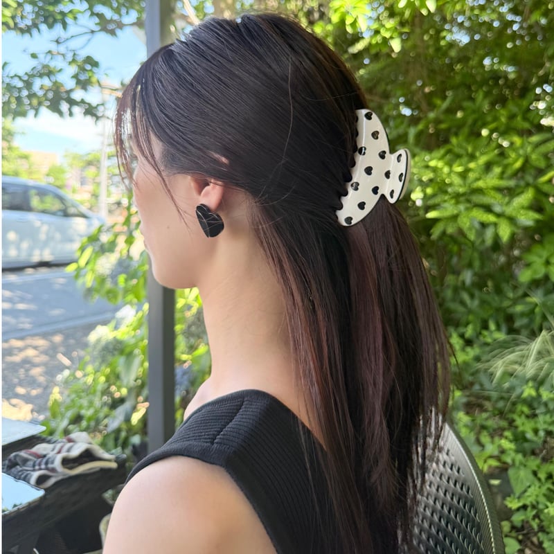 ヘアアクセサリー POTETE limited heart clip coffee ヘアアクセサリー POTETE limited heart clip coffee ヘア