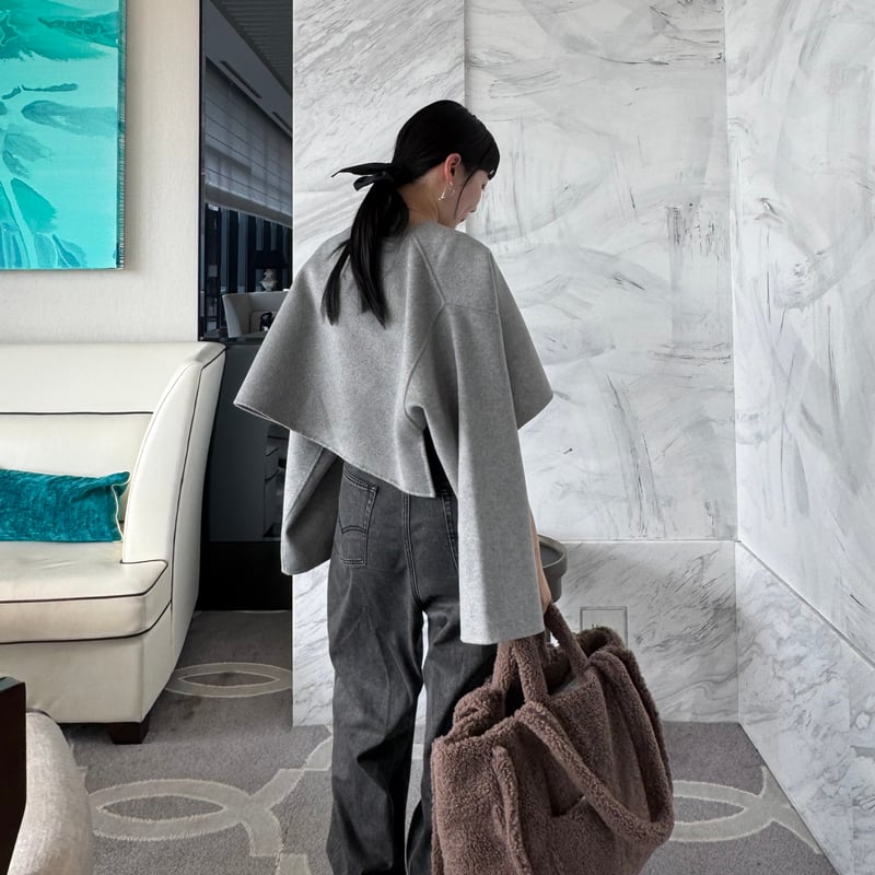 wool river poncho | decollte_accessory