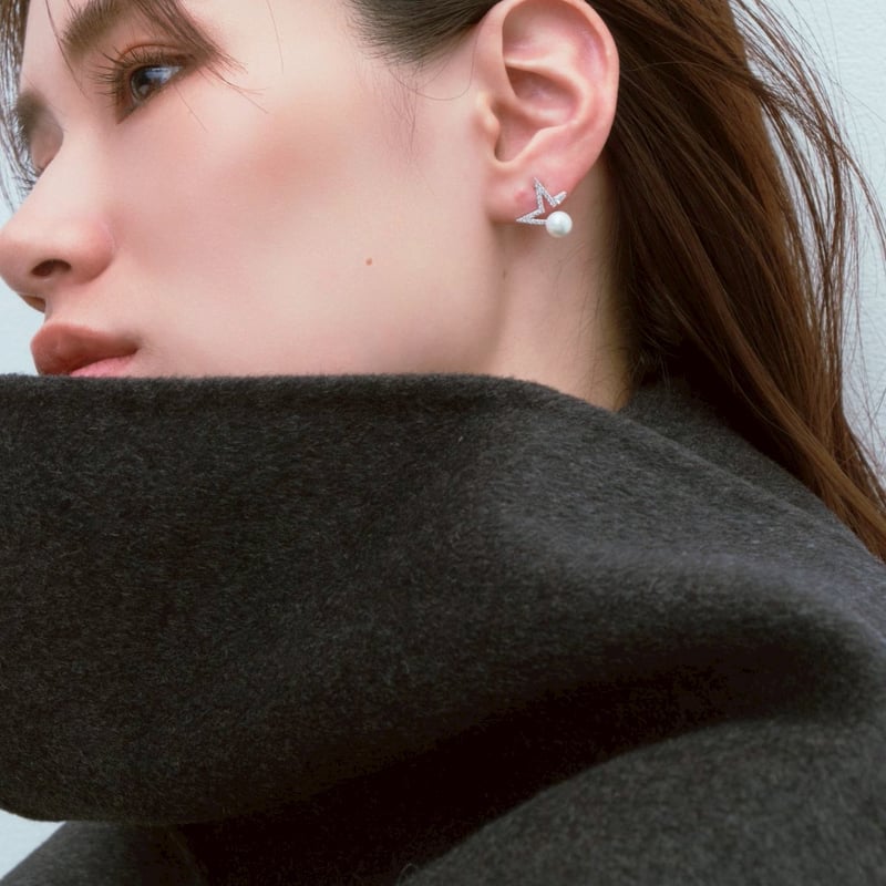 pearl point star pierce | decollte_accessory