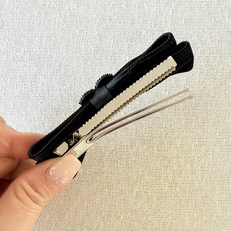 heart point velvet clip & barrette
