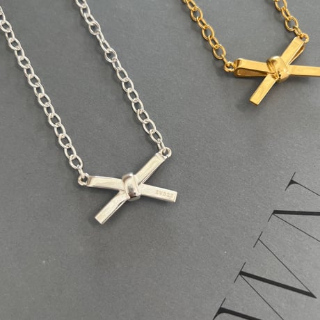smart ribbon necklace【silver925】