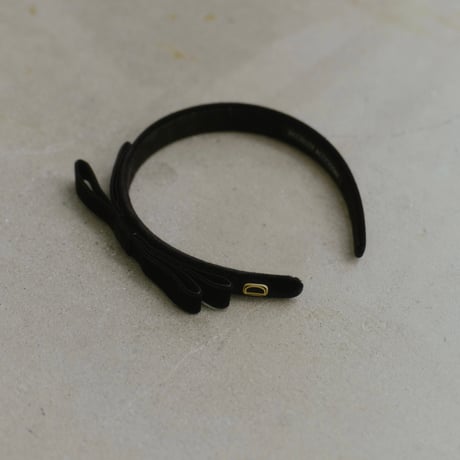 side velvet ribbon head band
