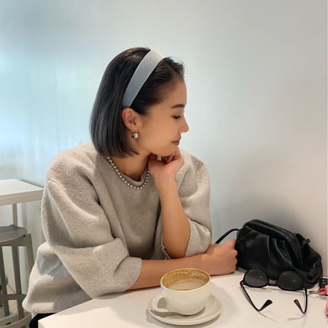simple velvet head band【太】