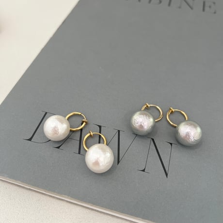 pearl loop earring