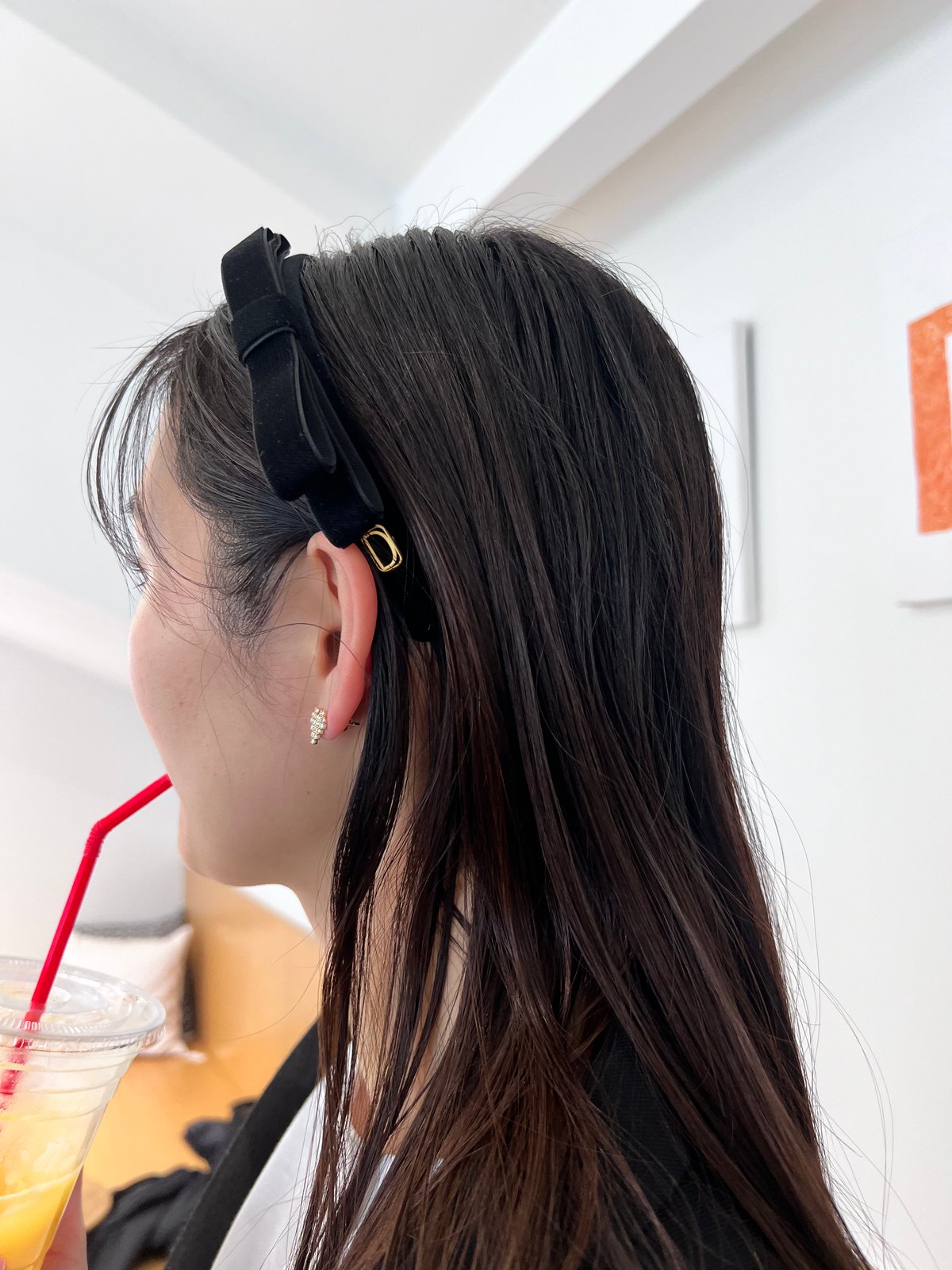 side velvet ribbon head band | DECOLLTE ACCESSORY