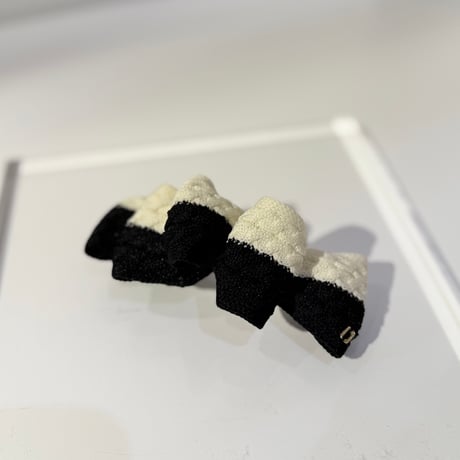 wave ribbon bicolor barrette