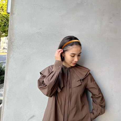 simple velvet head band【細】