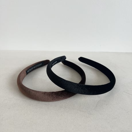 smooth velvet head band【細】