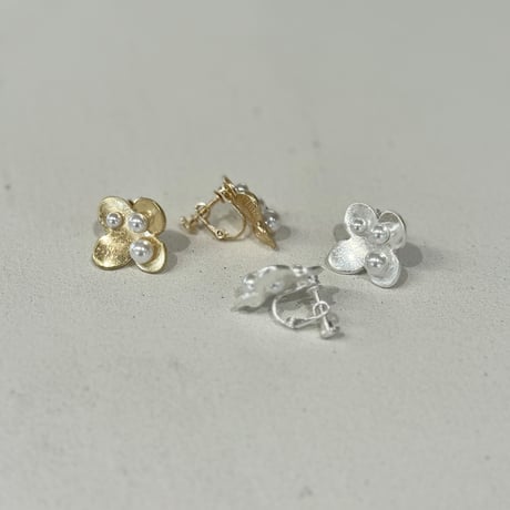 pearl flower pierce/earring
