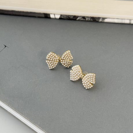 petit pearl ribbon pierce series
