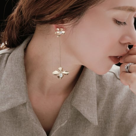 3way flower pierce/earring