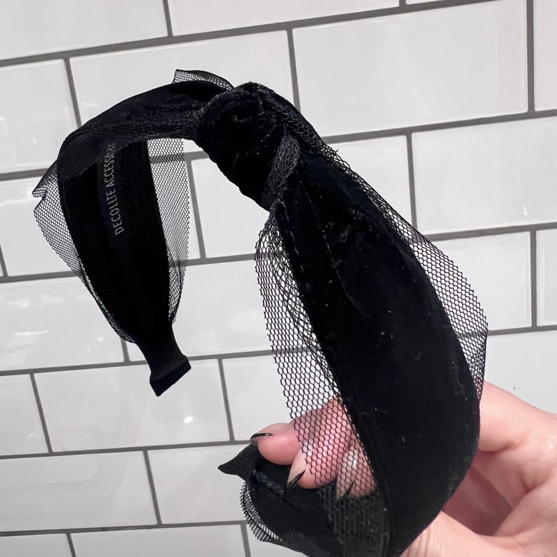 DECOLLTE ACCESSORY バッグ　黒S ヘアゴムとカチューシャ付き haxlm340nnimg1.jpg