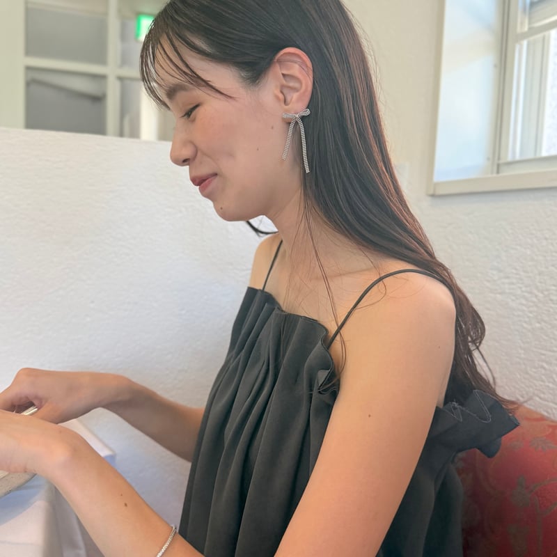edge ribbon pierce | decollte_accessory