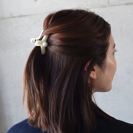 crystal pearl hair clip