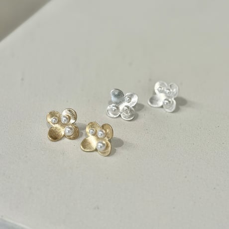 pearl flower pierce/earring