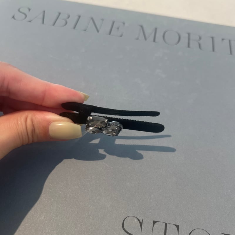 新品POTETE コフレ 3heart clip 黒 X POTETE Heart Hair Clip