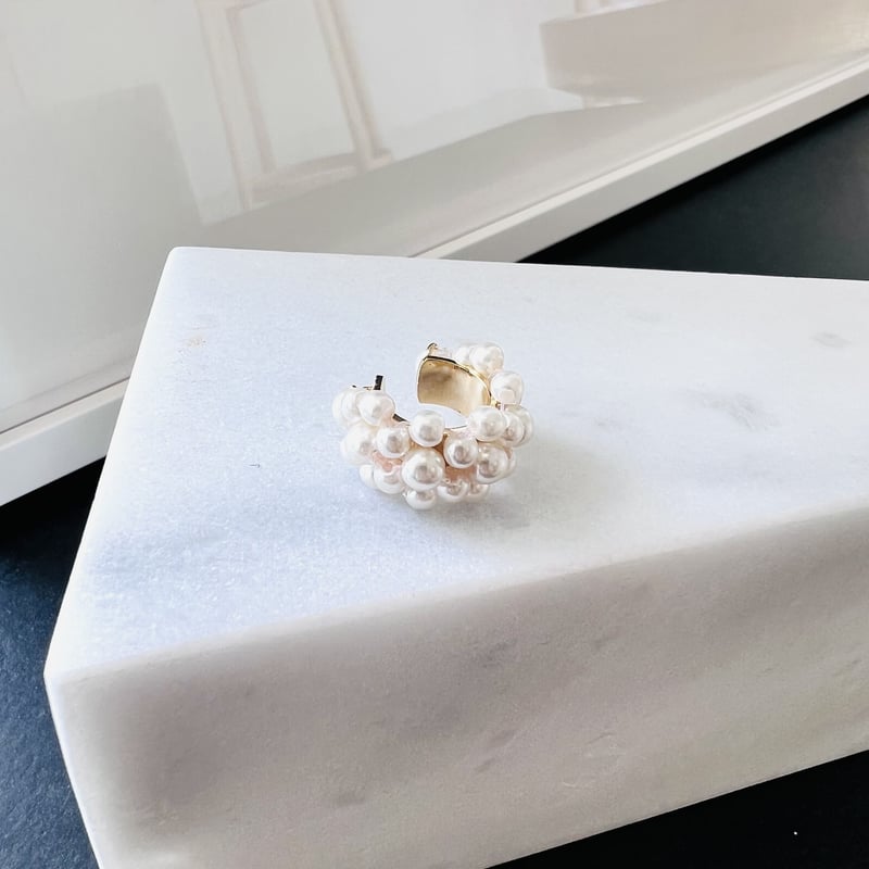 volume pearl ear cuff | decollte_accessory