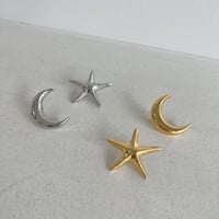 star & moon motif pierce