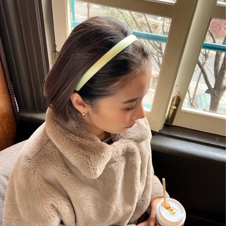 simple satin head band【細】