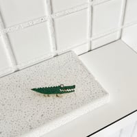 bijou crocodile brooch