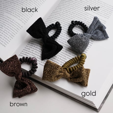 glitter ribbon spiral tie