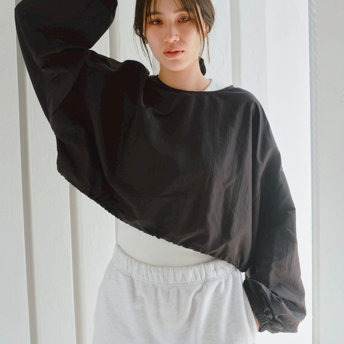 airy poncho blouson set | DECOLLTE ACCESSORY