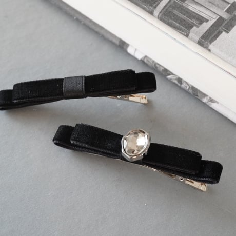 velvet mini ribbon clip