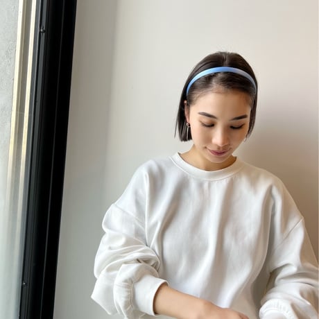 simple satin head band【細】