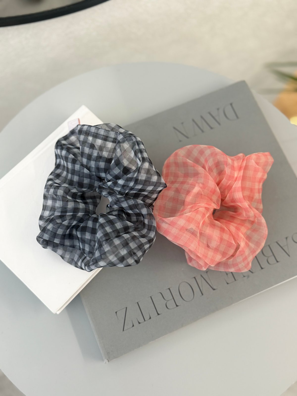 gingham check chouchou | decollte_accessory