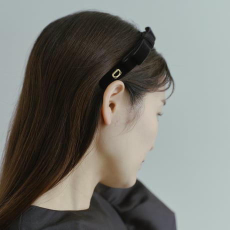 side velvet ribbon head band