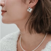 pearl flower pierce/earring