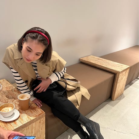 simple velvet head band【細】