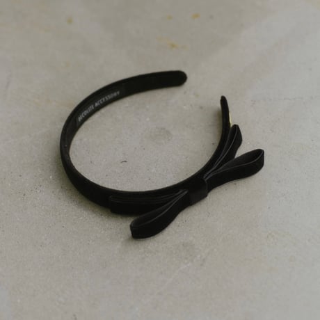side velvet ribbon head band