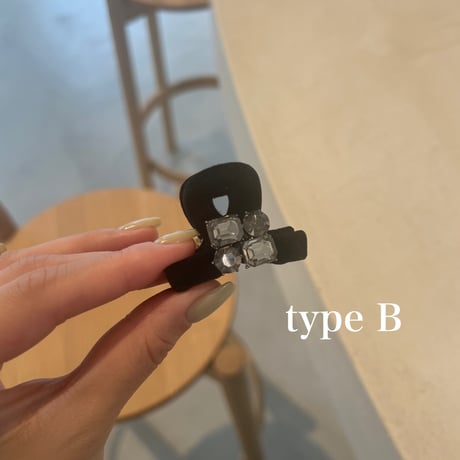 square stone mini clip
