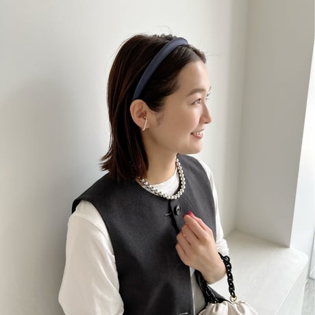 satin volume head band【細】