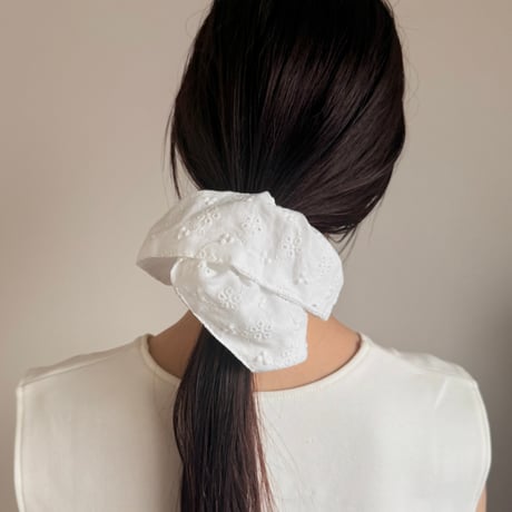 cotton lace big chouchou