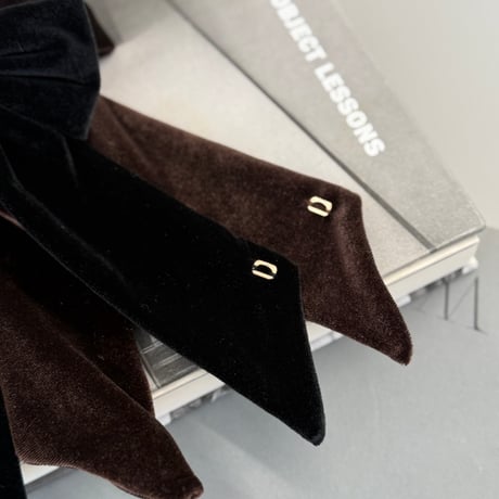 velvet long ribbon barrette