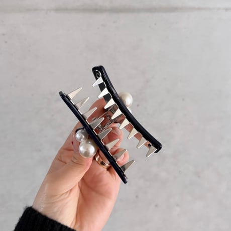 crystal pearl hair clip