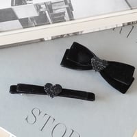 heart point velvet clip & barrette