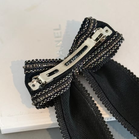 piping bijou ribbon barrette