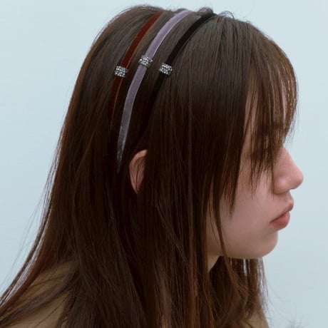 velvet crystal point head band