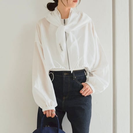 airy poncho blouson set