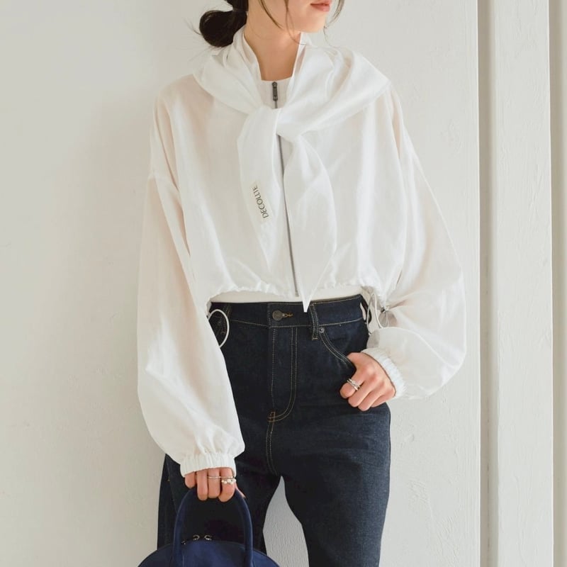 airy poncho blouson set | DECOLLTE ACCESSORY