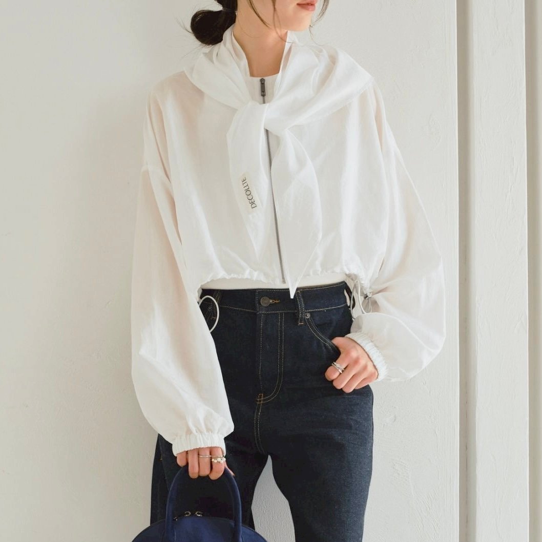 airy poncho blouson set | DECOLLTE ACCESSORY