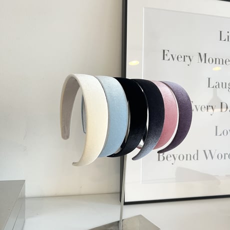 simple velvet head band【太】