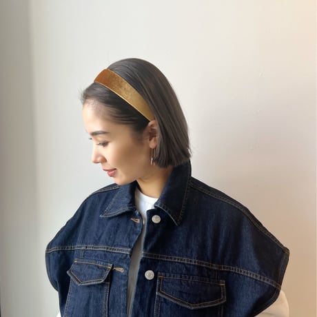 simple velvet head band【太】