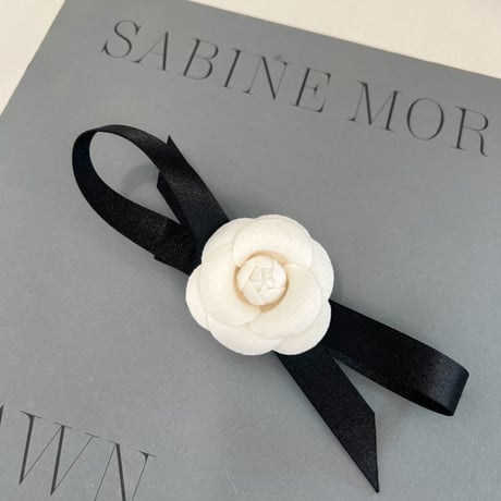 Camellia ribbon hair cap