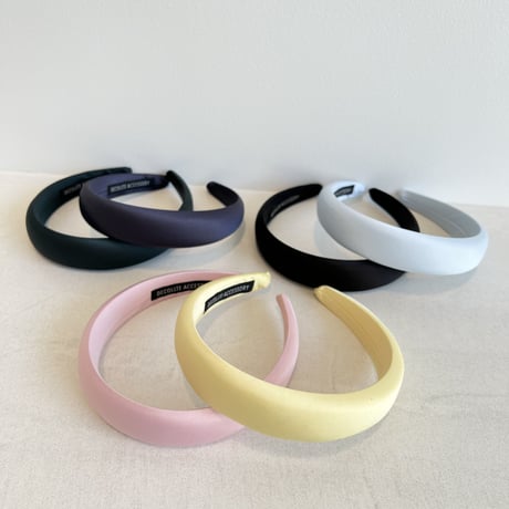 satin volume head band【太】