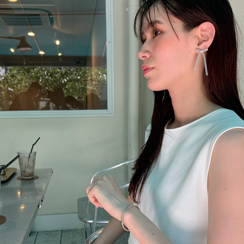 edge ribbon pierce | decollte_accessory