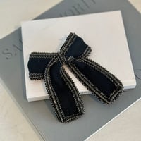 piping bijou ribbon barrette
